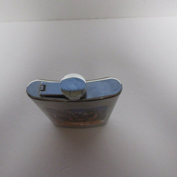 Flask Buck Deer Hunter Outdoors Hunting 9 oz. Stainless Steel Whisky - Picture 3 of 5